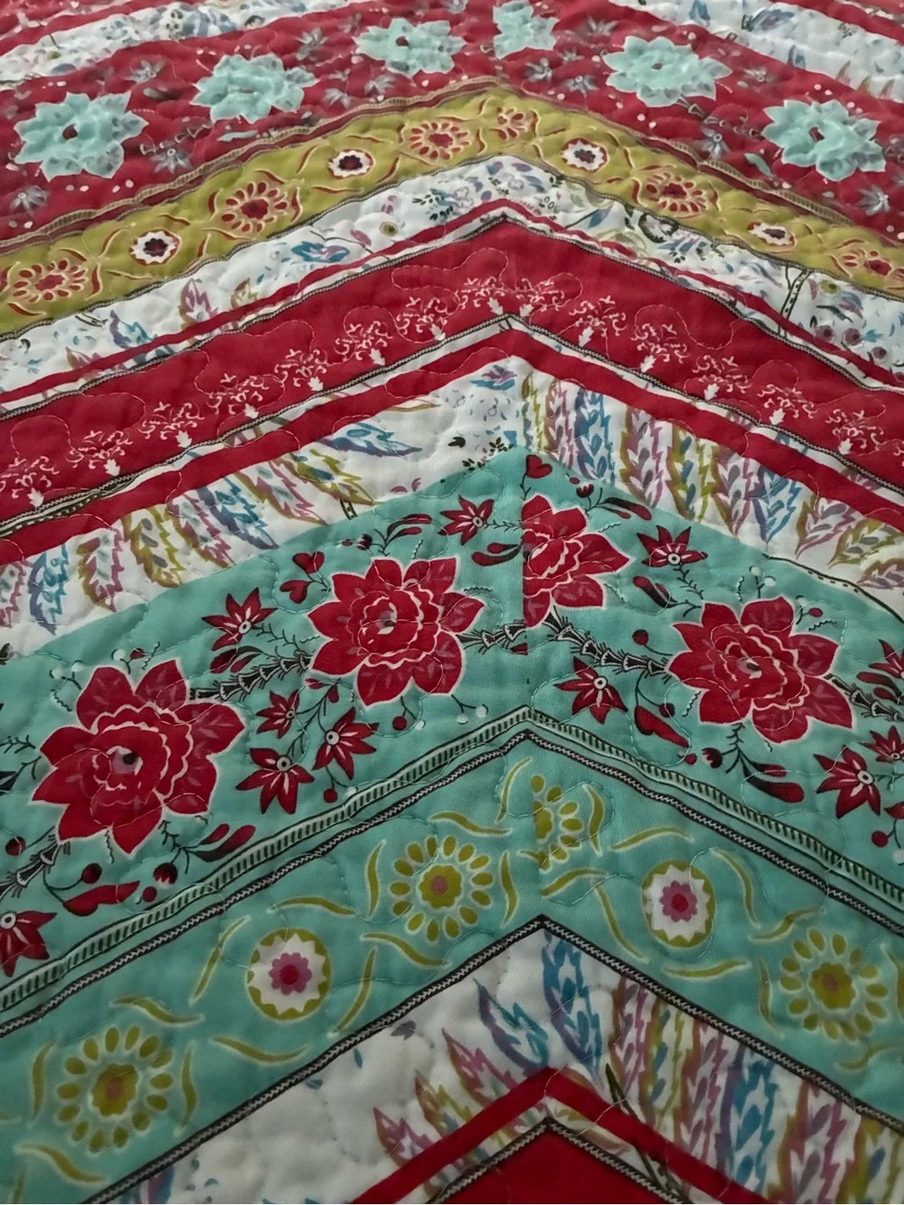 Bohemian Chevron Twin Quilt Set (68